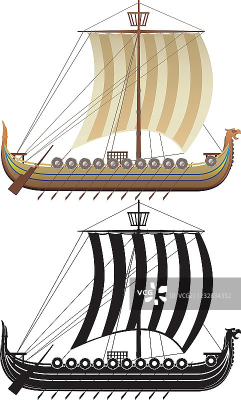 维京船图片素材