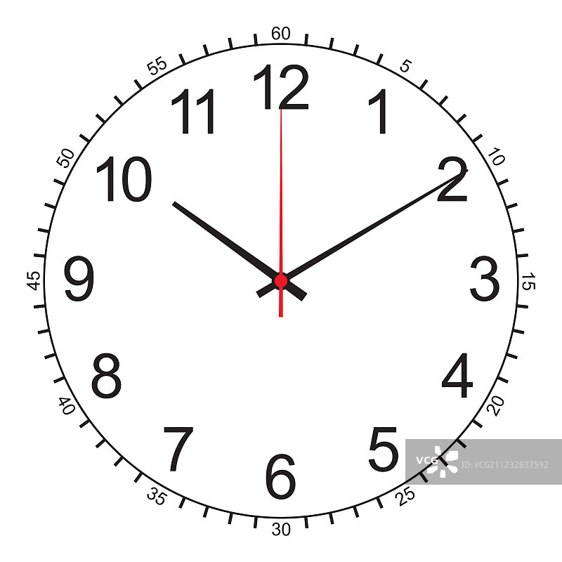 白色背景上的挂钟图片素材