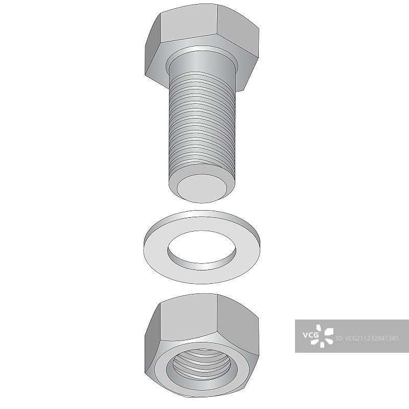 不锈钢螺栓和螺母图片素材