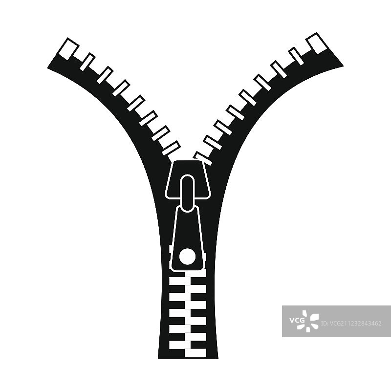 黑色拉链简约图标图片素材