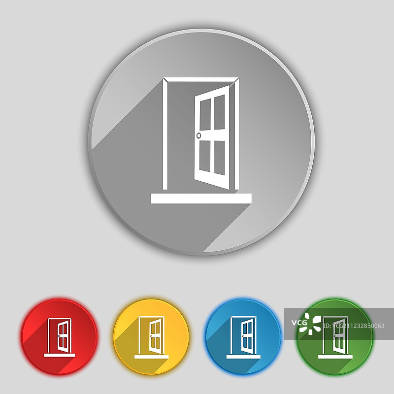 门入口或出口图标符号图片素材