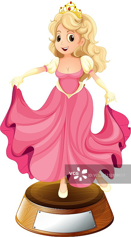 身穿粉色礼服的公主图片素材