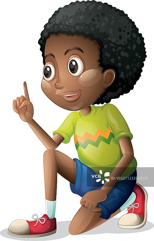 可爱的黑人儿童图片素材