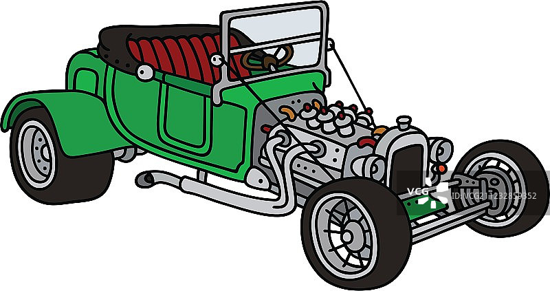 绿色改装车图片素材