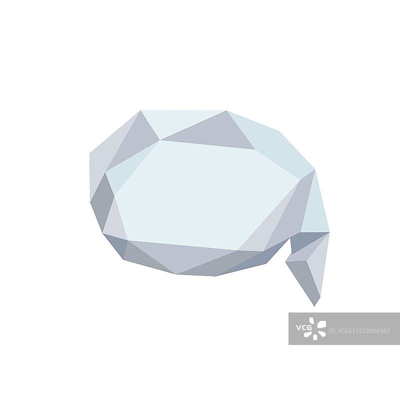 带有几何图形的多边形气泡图标图片素材