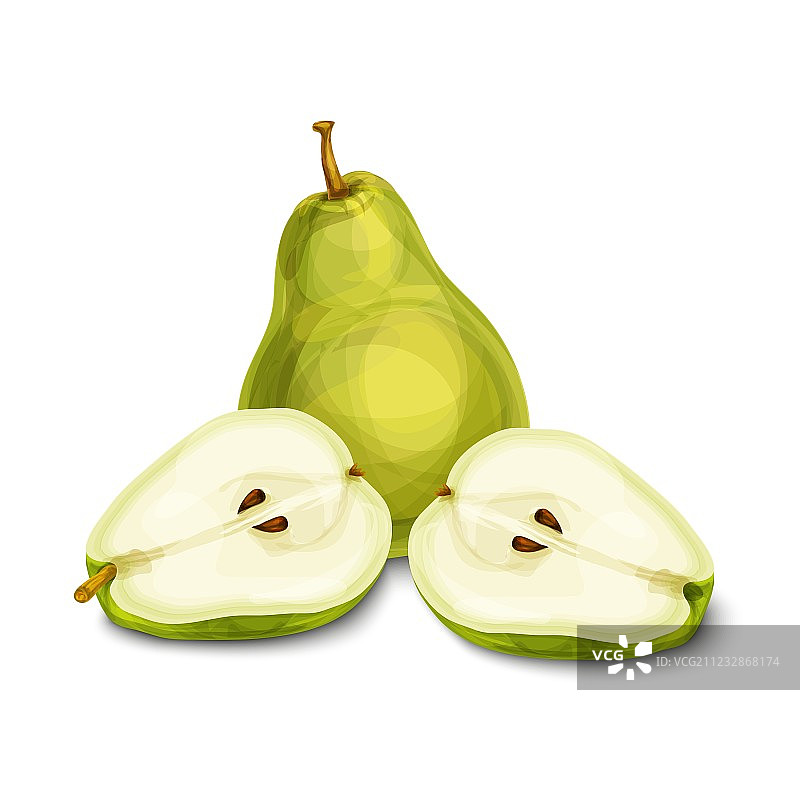 绿色天然有机梨图片素材