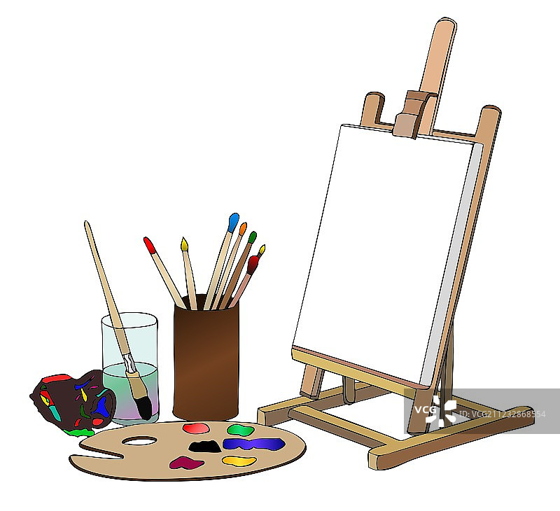 画笔颜色和调色板图片素材