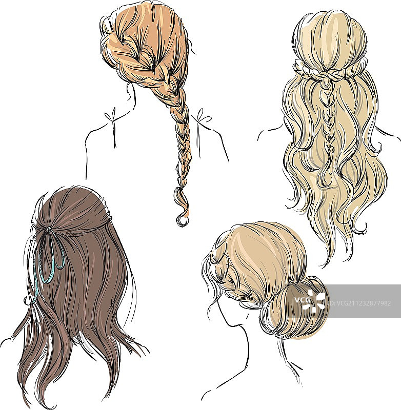 不同发型合集图片素材