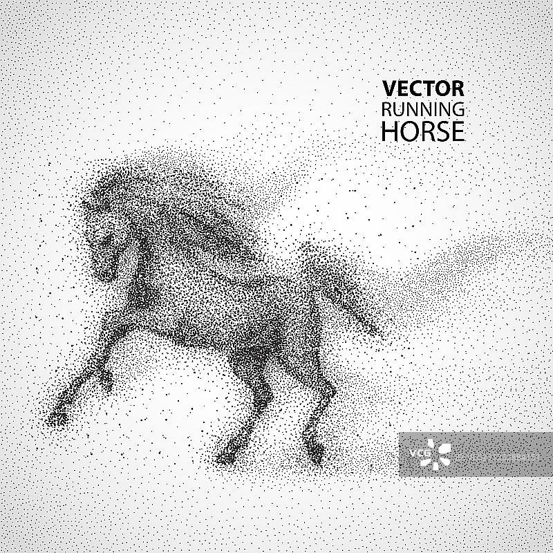 奔马粒子设计图片素材
