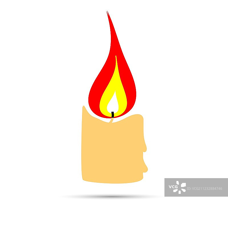 燃烧的蜡烛标志图片素材
