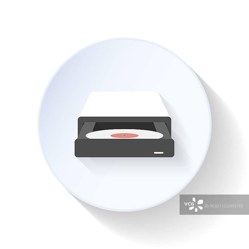 CD DVD光盘驱动器扁平图标图片素材