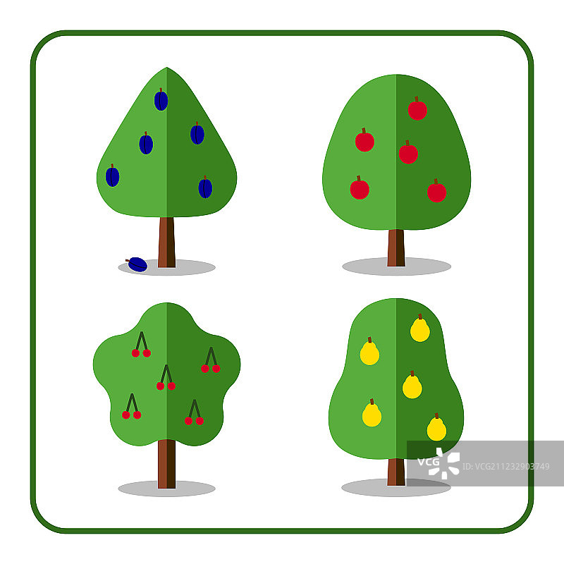 水果树图标合集3图片素材