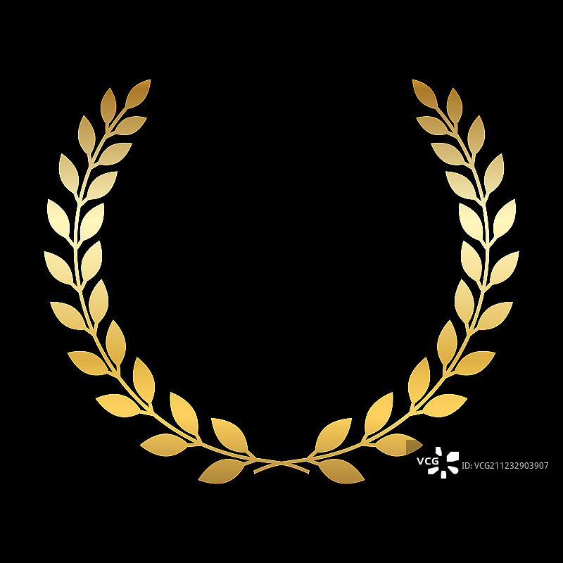 金色月桂花环图片素材