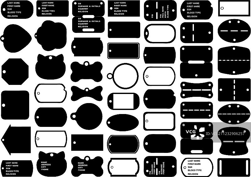 狗牌套装图片素材
