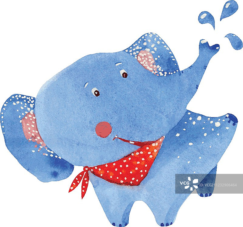 大象沐浴图片素材