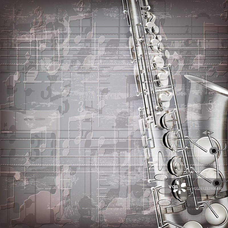 带有抽象Grunge灰色音乐背景图片素材