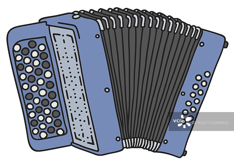 蓝色手风琴图片素材