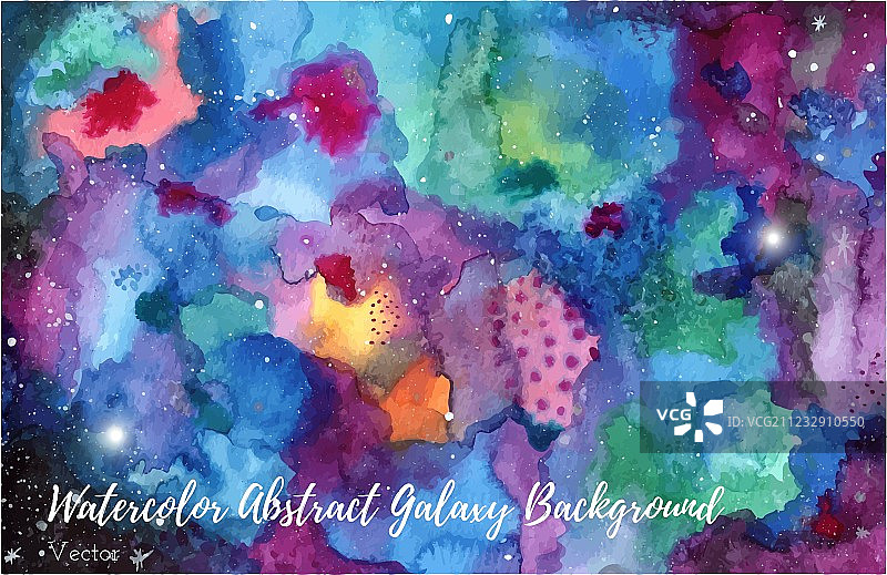 水彩抽象星空背景图片素材