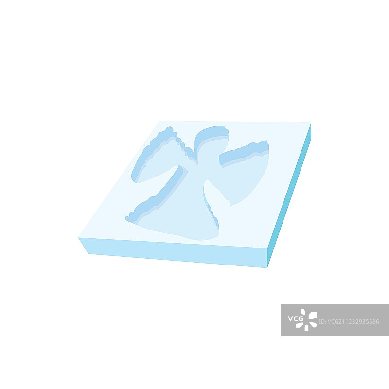 雪天使图标卡通风格图片素材