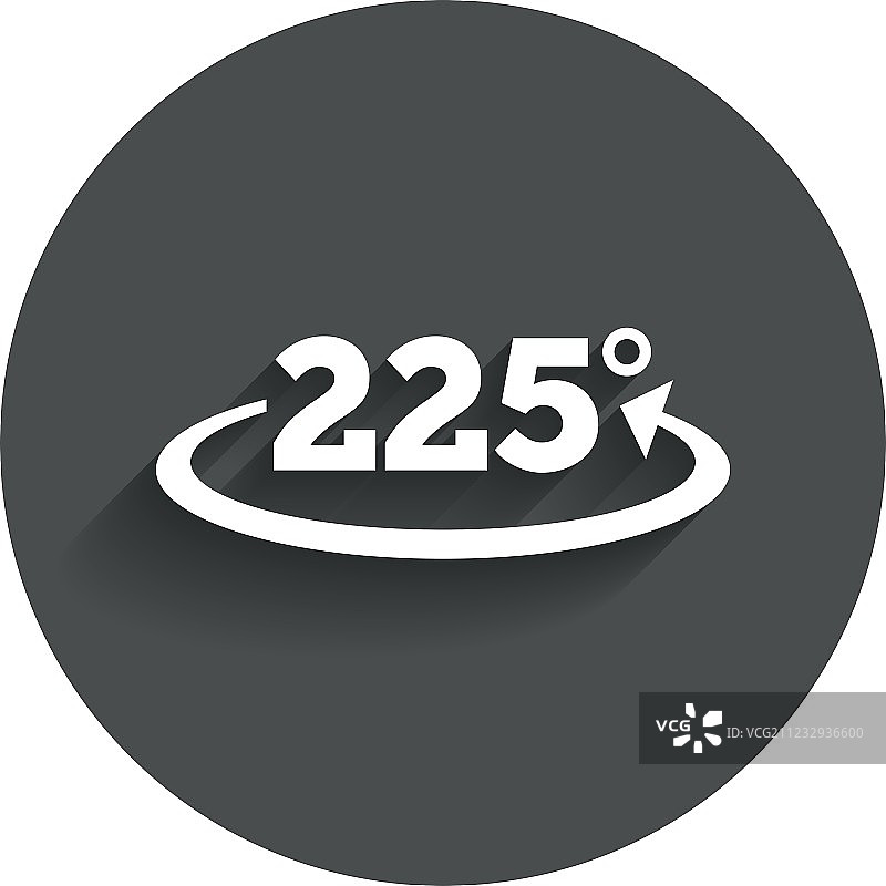 225度角标志：几何数学符号图片素材