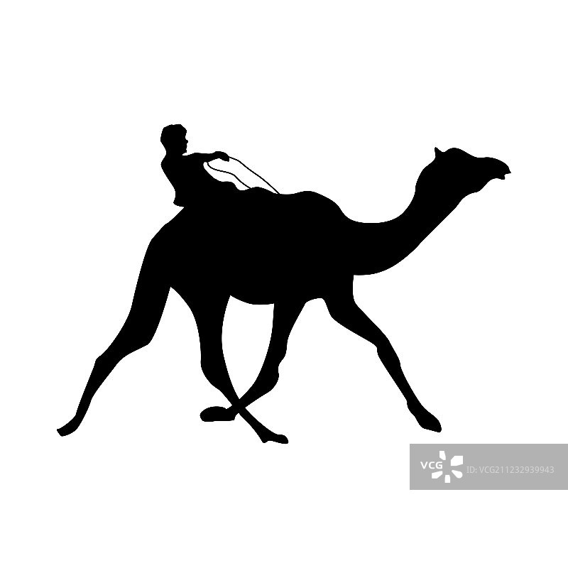 骆驼黑色剪影图片素材