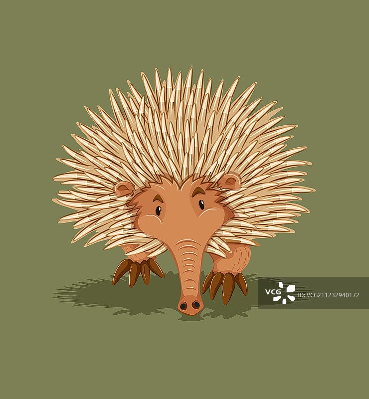 独自行走的小刺猬图片素材