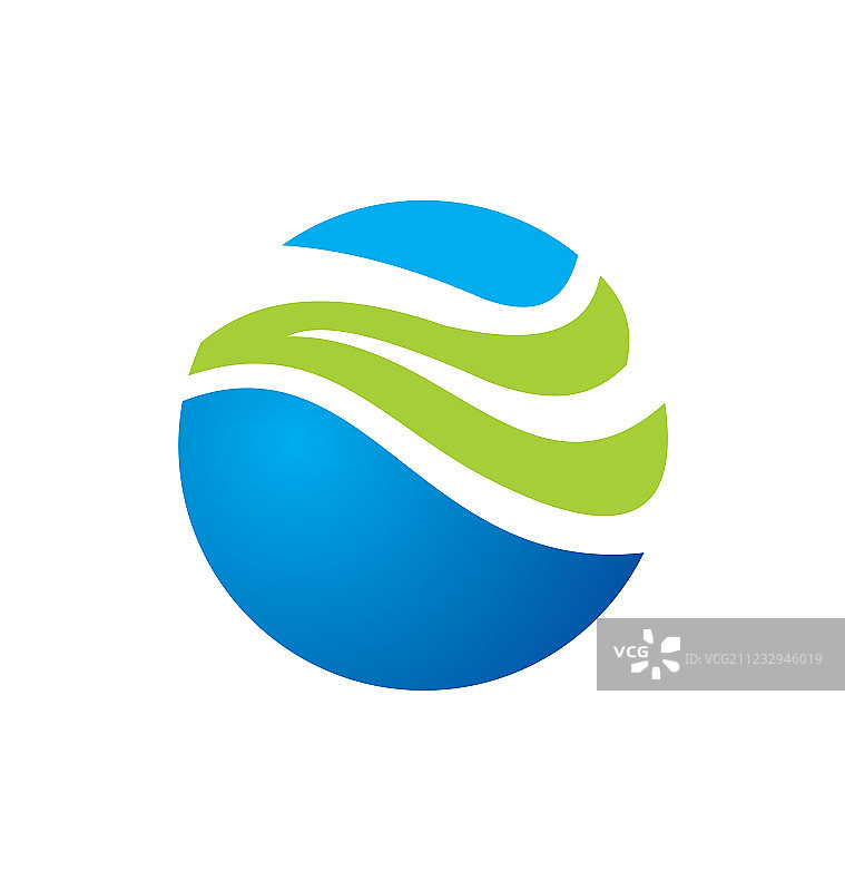 生态水球抽象标志图片素材