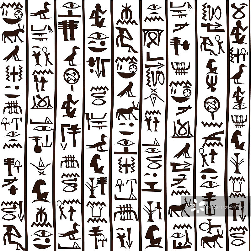 埃及象形文字无缝背景图片素材
