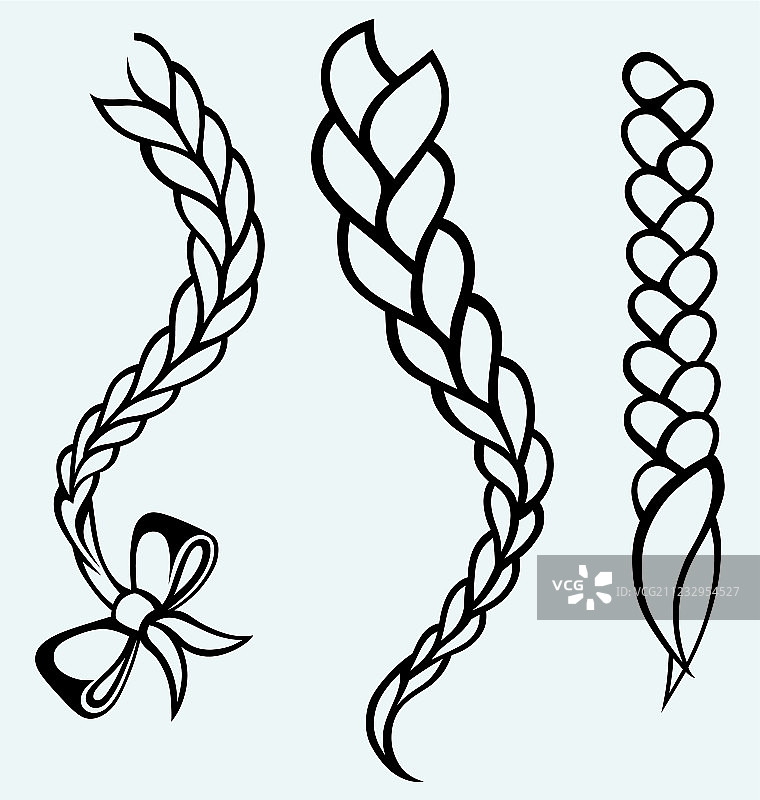 编织发辫图片素材