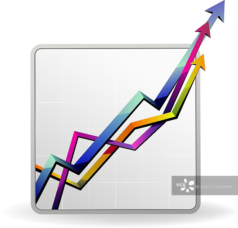 商务图表显示利润与增长图片素材