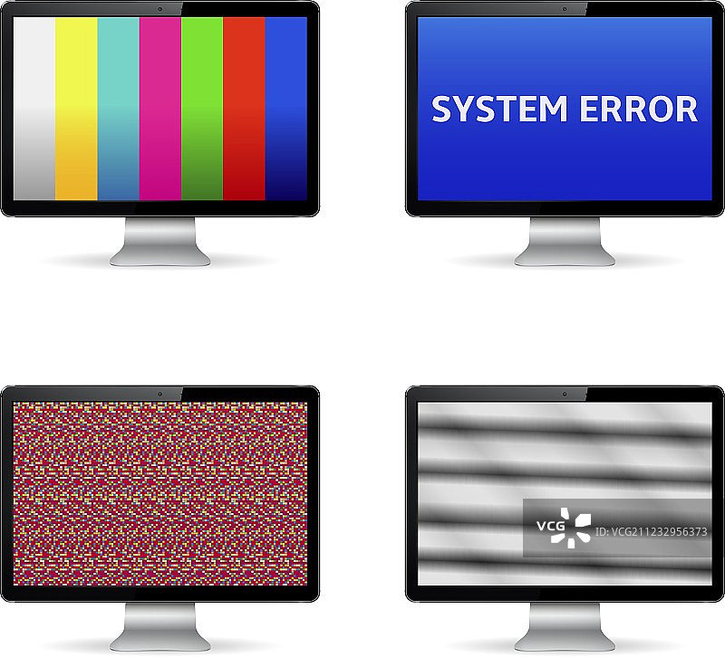 电脑屏幕无信号图片素材
