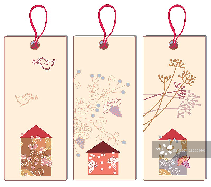 花卉书签图片素材