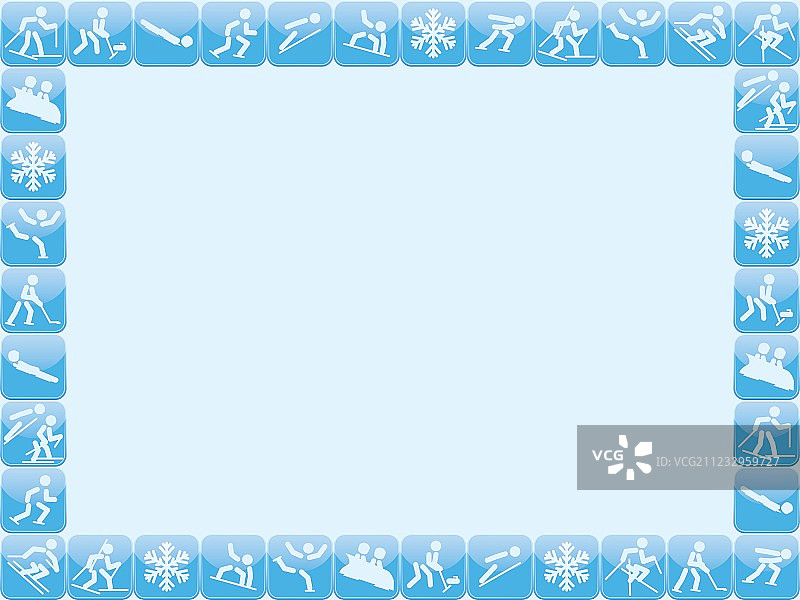 冬季运动图标边框图片素材