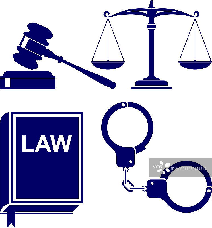 法律抽象图标集图片素材