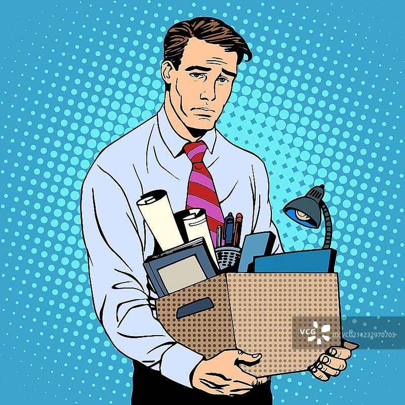 员工解雇失败的商人图片素材