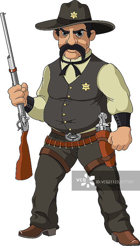 卡通警长图片素材