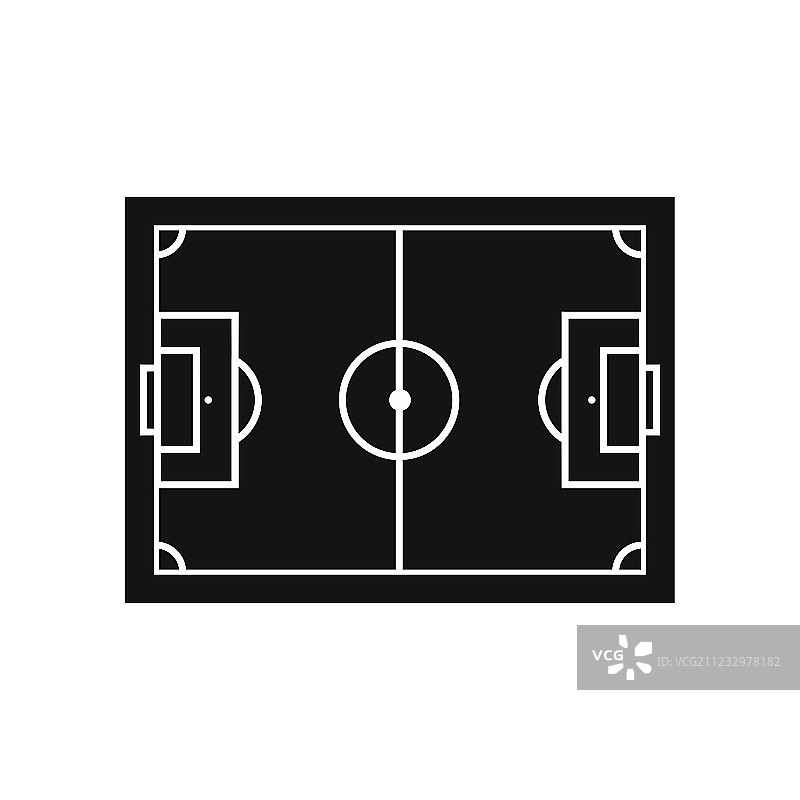 足球场布局黑色简约图标图片素材
