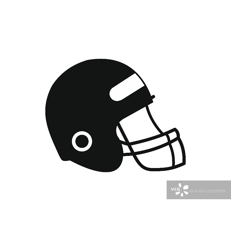 带面罩的橄榄球头盔图标图片素材