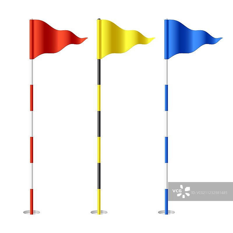 高尔夫球旗图片素材