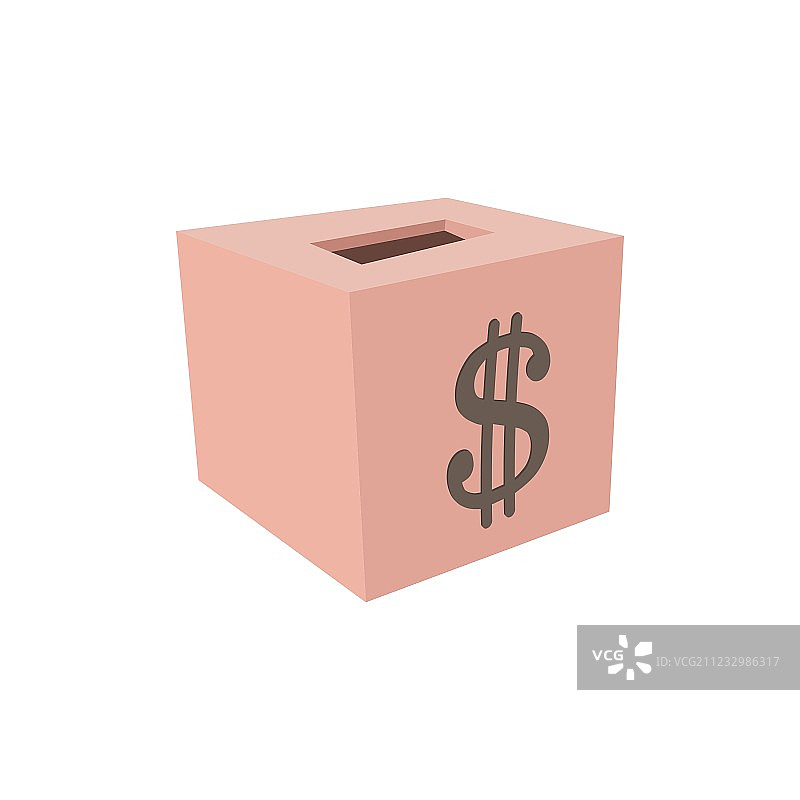 卡通捐款箱图标图片素材