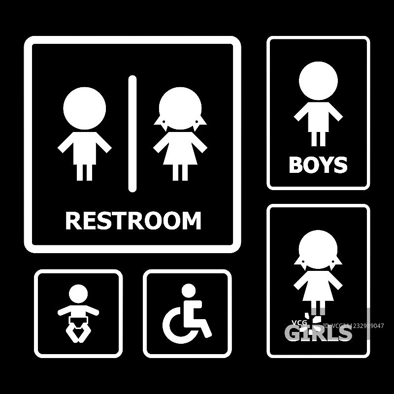 卫生间标志合集图片素材