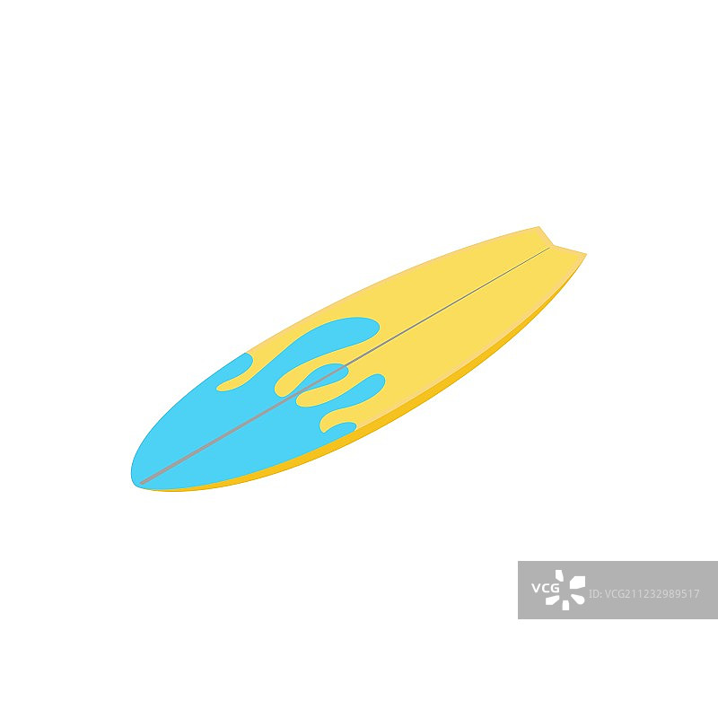 2.5D冲浪板等距3D图标图片素材