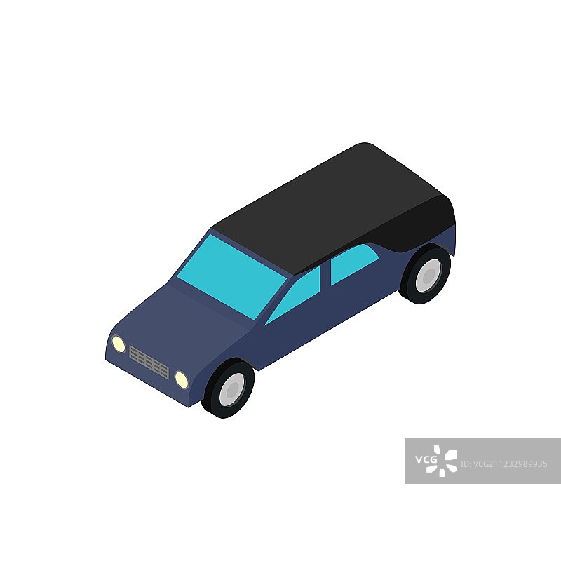 殡仪车2.5D图标图片素材