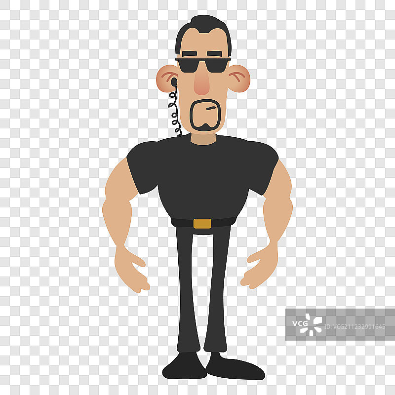 卡通保安男人图片素材