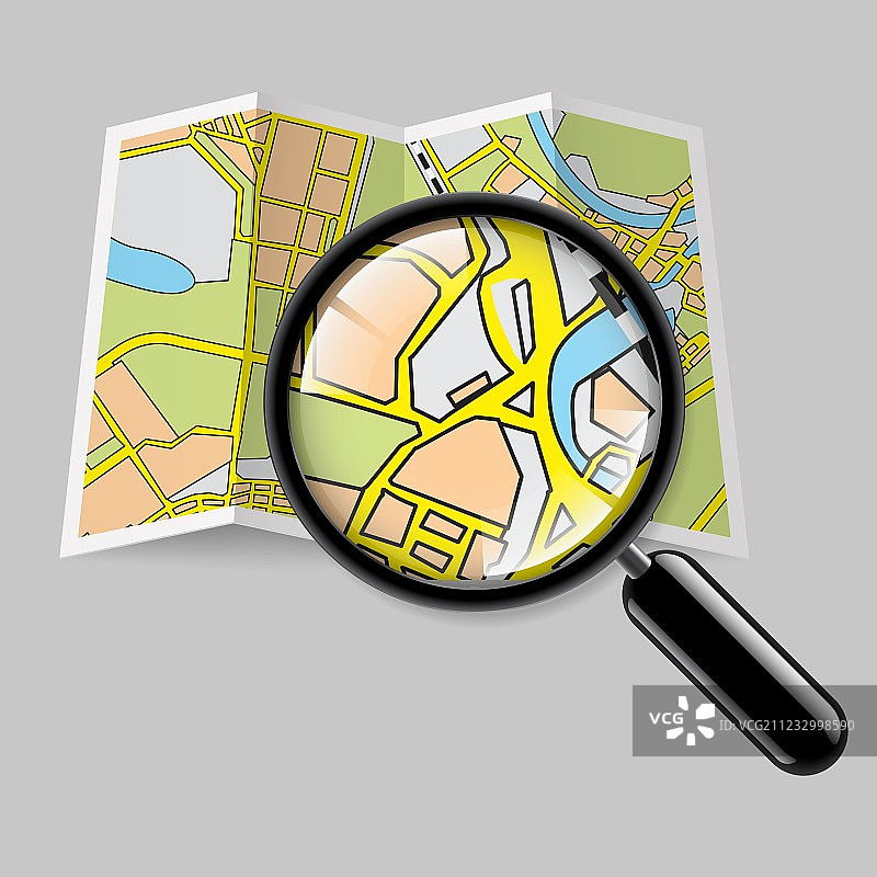 带有缩放功能的地图手册图片素材