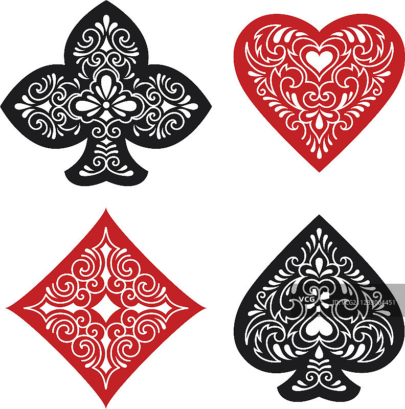 扑克牌花色图片素材