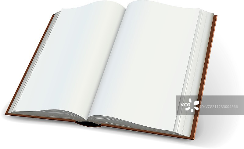 打开的书本的空白页图片素材