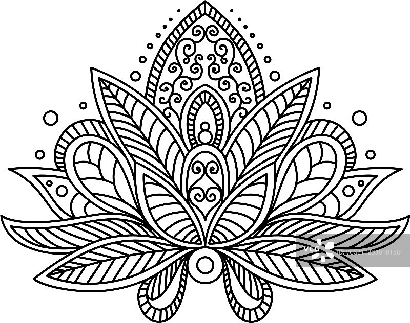 波斯或土耳其佩斯利花纹图片素材