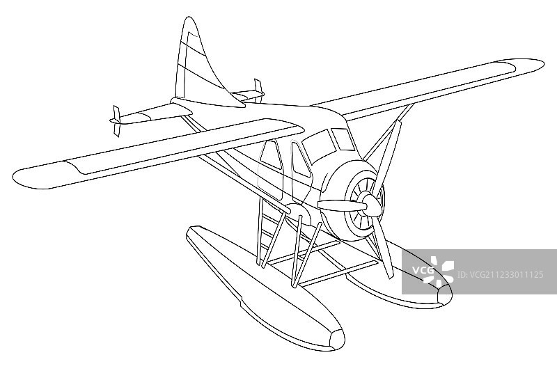 复古水上飞机图片素材
