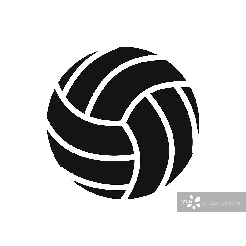 黑色简约排球图标图片素材